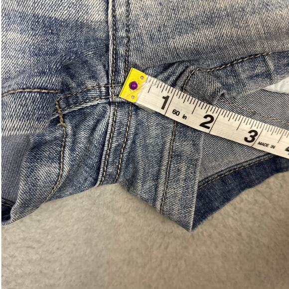 Y2K Low Rise Denim Shorts H & G Three Button Zip Closure Vintage Denim - Picture 6 of 10